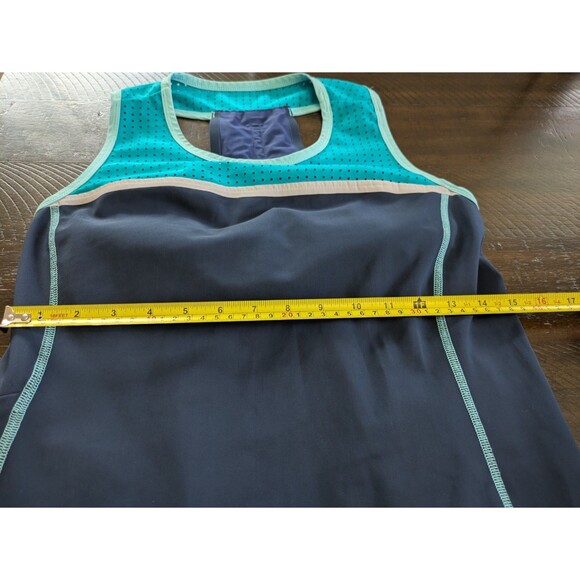 Title Nine Dress Twisted Sister Racerback Blue Pocket Outdoor Active Stretch M - Picture 12 of 14